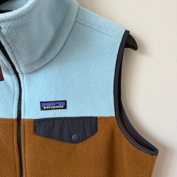Patagonia Synchilla Color-block Fleece Snap-T Women’s Vest Size L - Picture 5 of 11
